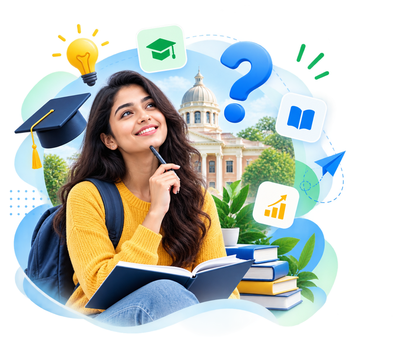 Students asking an education counsellor questions in Bengaluru
