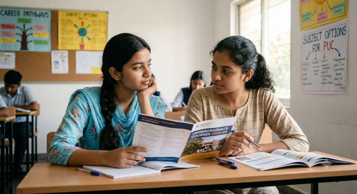PUC student choosing a degree course