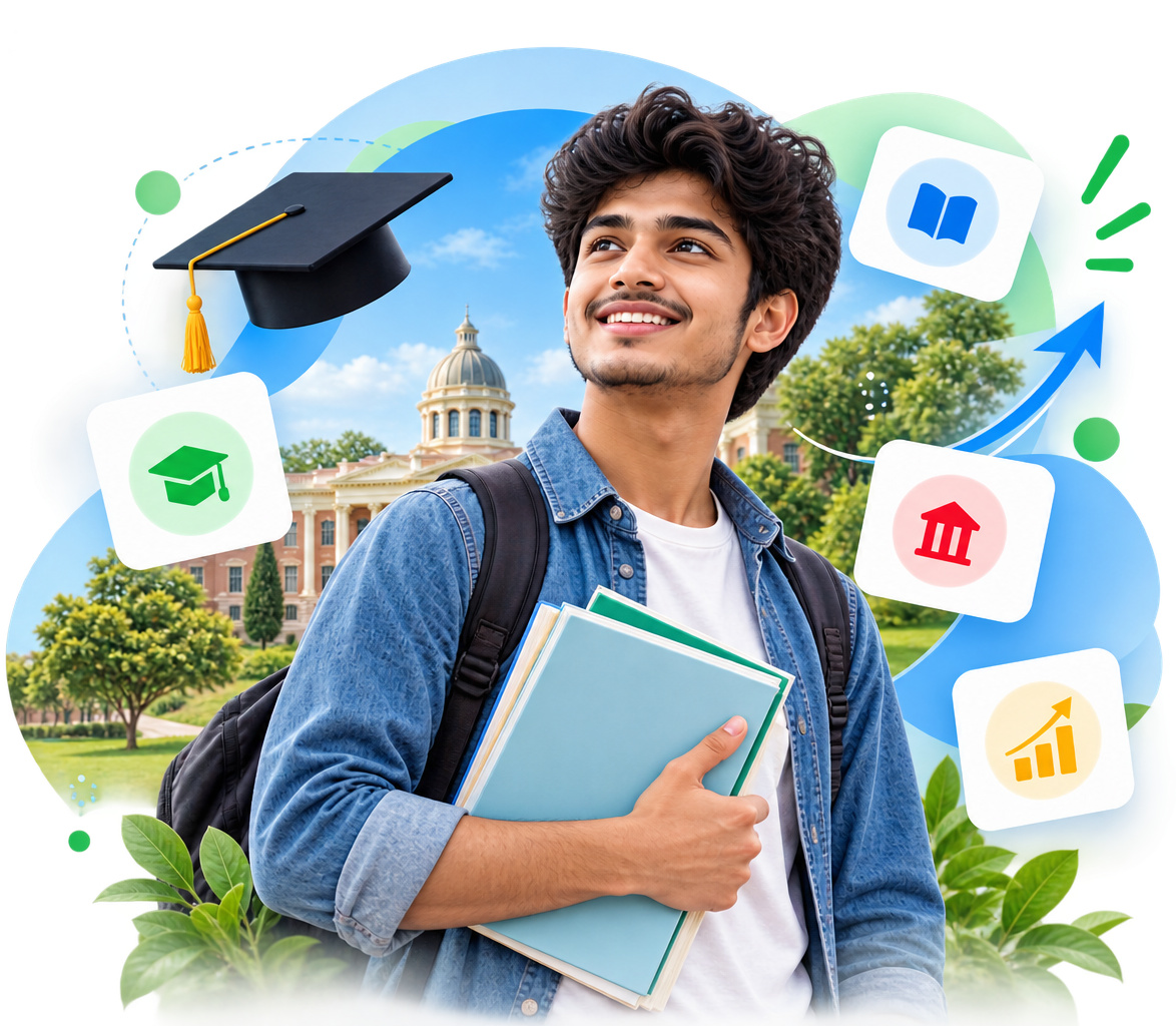 Student planning college admissions with Education Pioneer
