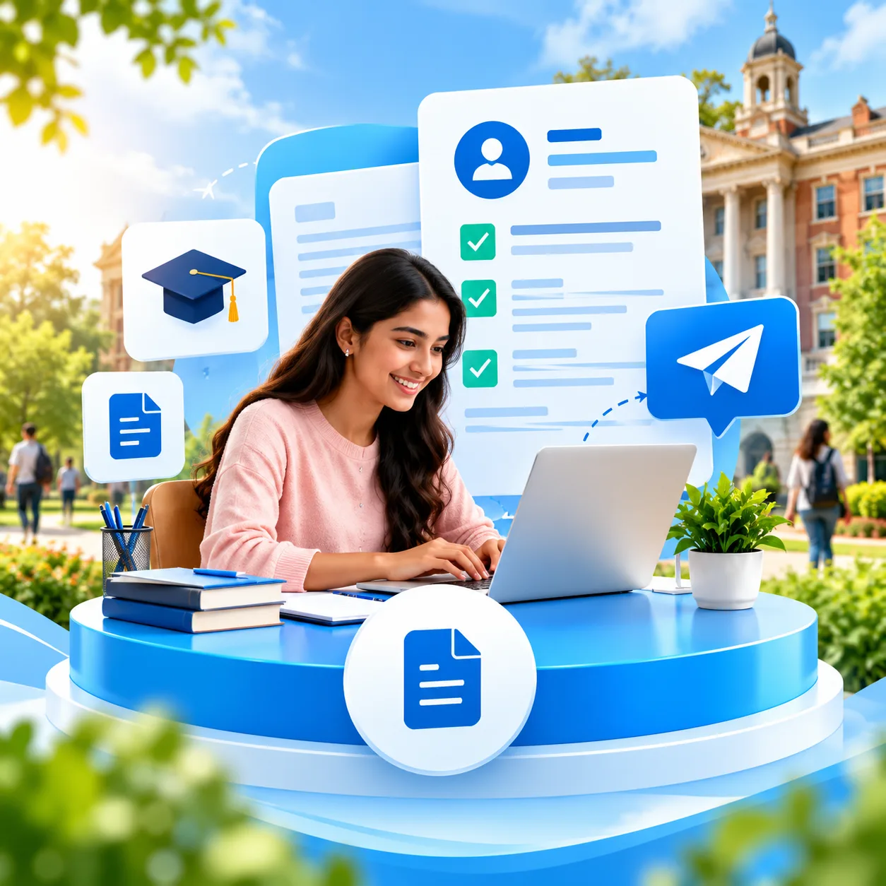 Online Campus Application Hero Scene
