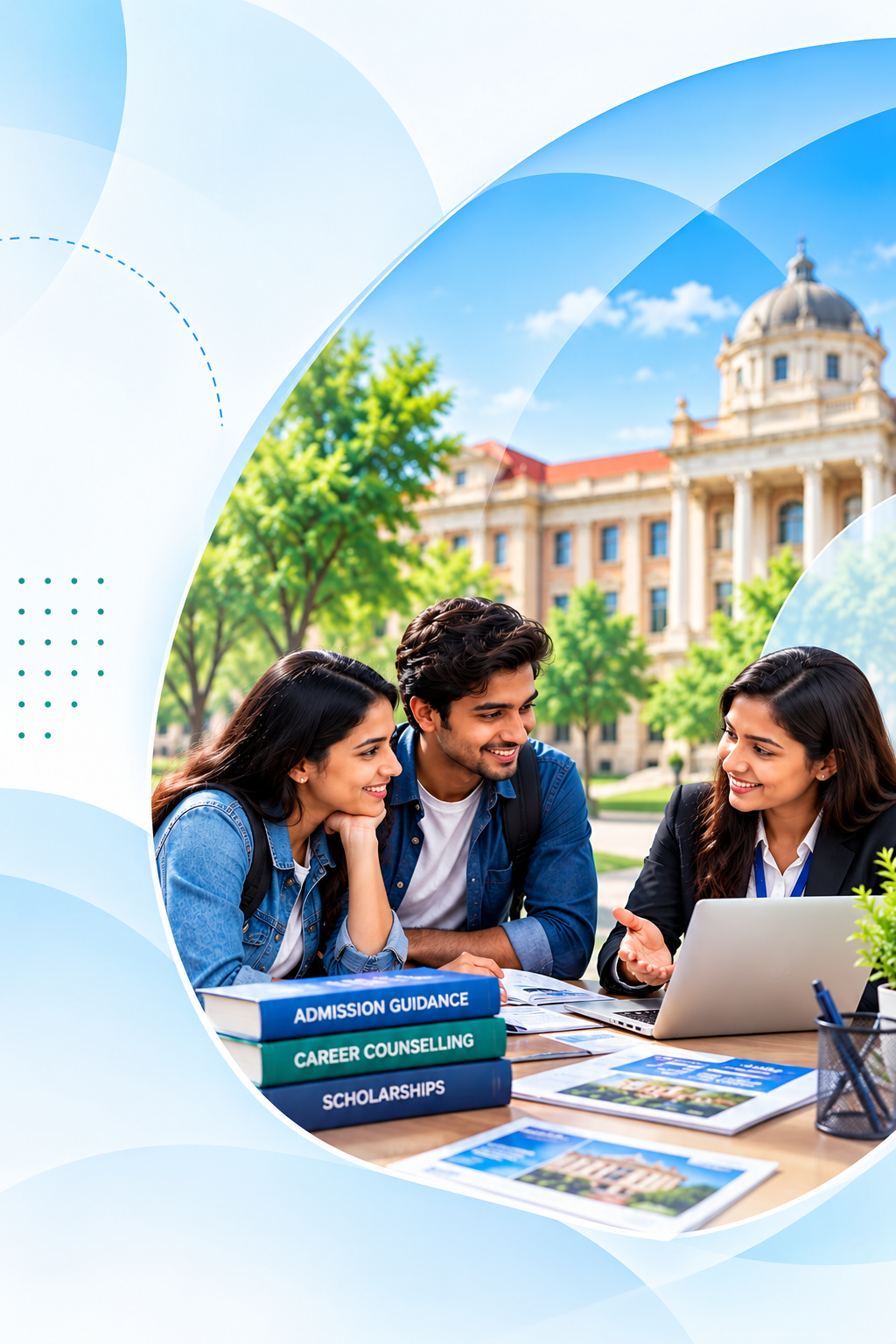 Student receiving admission counselling